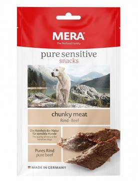 MERA Pure Sensitive Chunky Meat Snack Biff 100g (9stk)